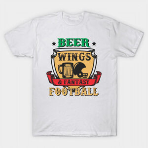 Fantasy Football Beer Wings Party Fan Retro Graphic T-Shirt